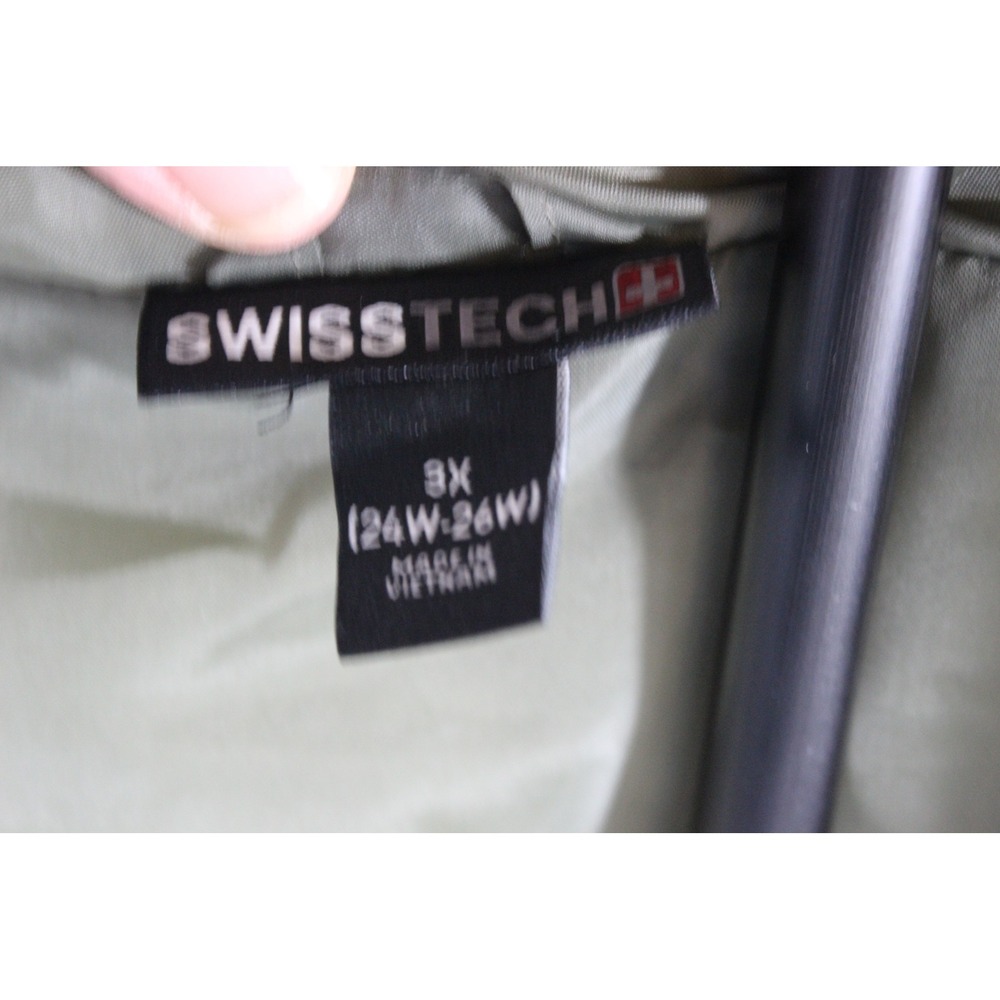 Swiss Tech Women 3X Puffer Jacket Sage Green Hooded Quilted Parka SWP33100077030 - Picture 5 of 8